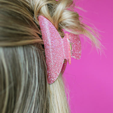 Haarklem - Glitter - Valentijn Roze