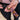 Scrunchie sleutelhanger - Bloemen Paars