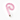 Scrunchie Keycord - Bloem Roze