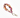 Scrunchie sleutelhanger - Streep roze/creme/bordeaux