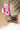 Roze haarklem met rode hartjes in blond haar dames haarclip stijlvolle haaraccessoire
