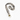 Elastisch Panter Grijs keycord met scrunchie-effect – ideaal om je sleutels altijd bij de hand te houden. 