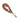Scrunchie sleutelhanger - Pauw Glitter Bruin/Roze