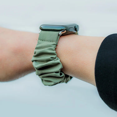 Scrunchie Apple Watch bandje - Groen