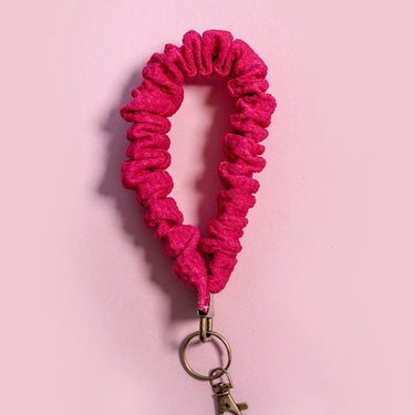 Scrunchie sleutelhanger - Valentijn - Roze