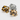 Set haarklemmen met schildpad en zwart wit print voor dames op witte achtergrond